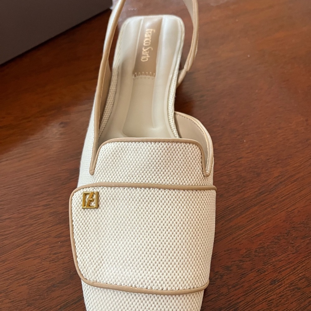 Franco Sarto Cream Slingback Flats - Picture 5 of 7